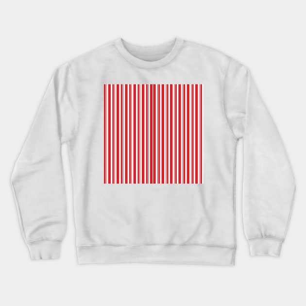 Dapper Stripes, Red Crewneck Sweatshirt by Heyday Threads